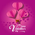 Love text and heart ballon air for ValentneÃ¢â¬â¢s Day.